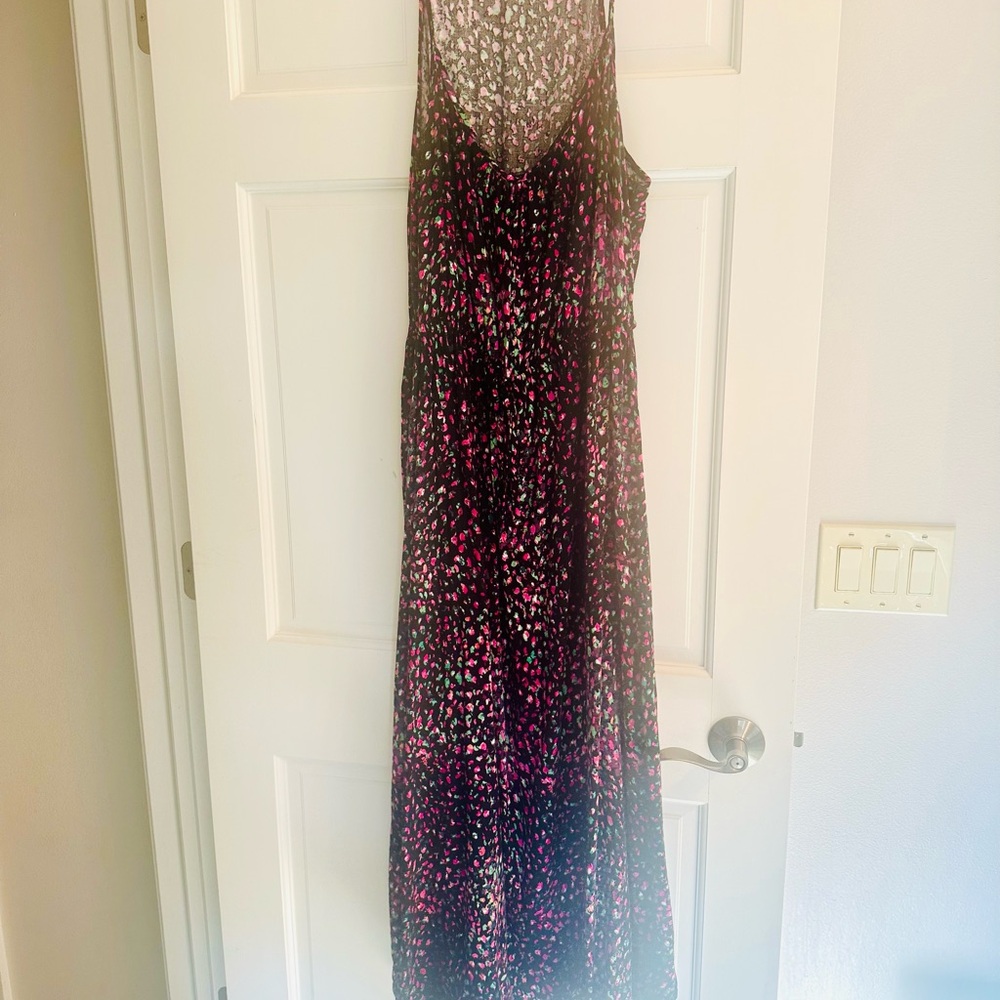City Chic Pink, Green and Black Floral Dress